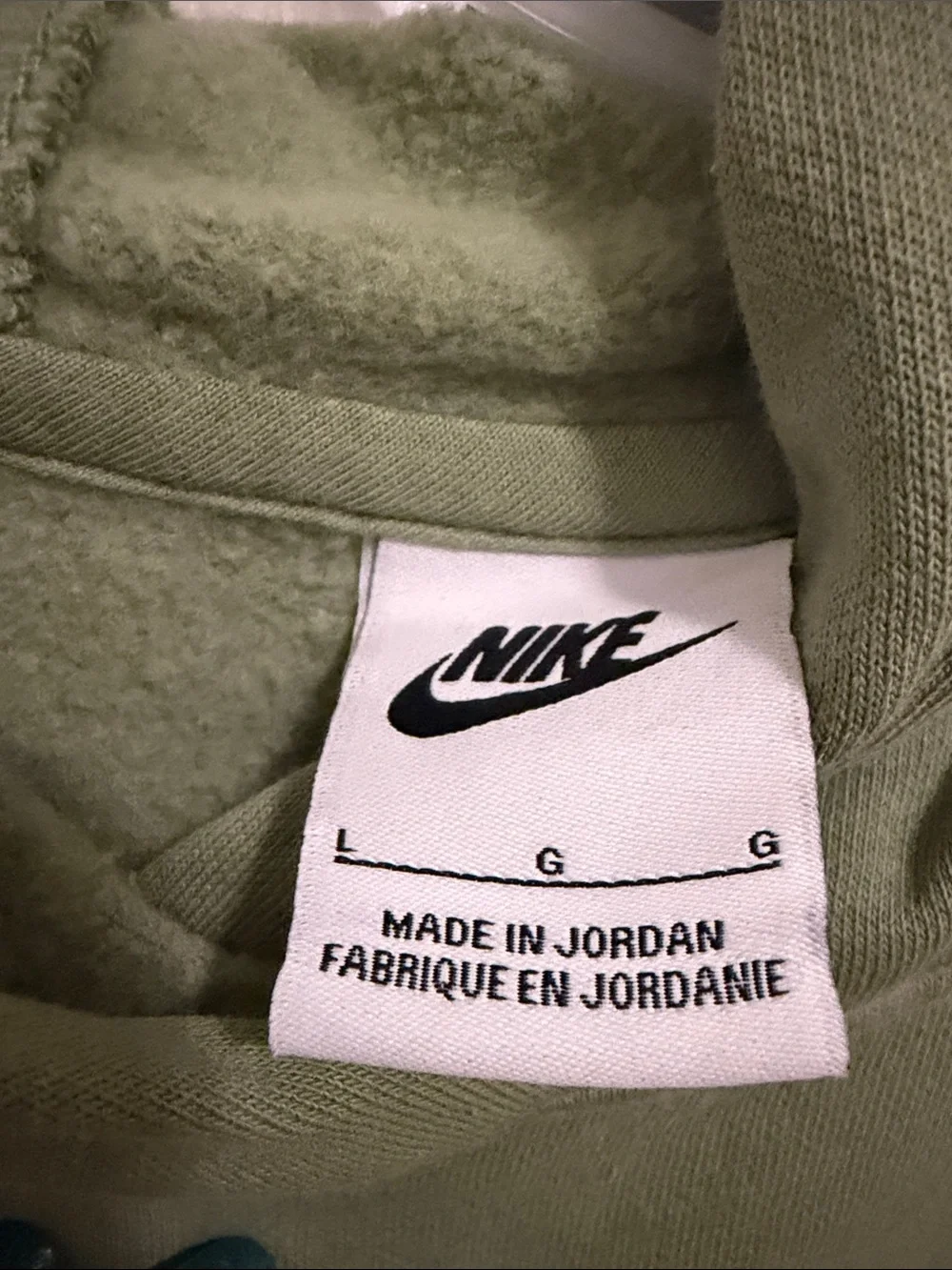 Nike Olive Hooded Pullover with White Logo